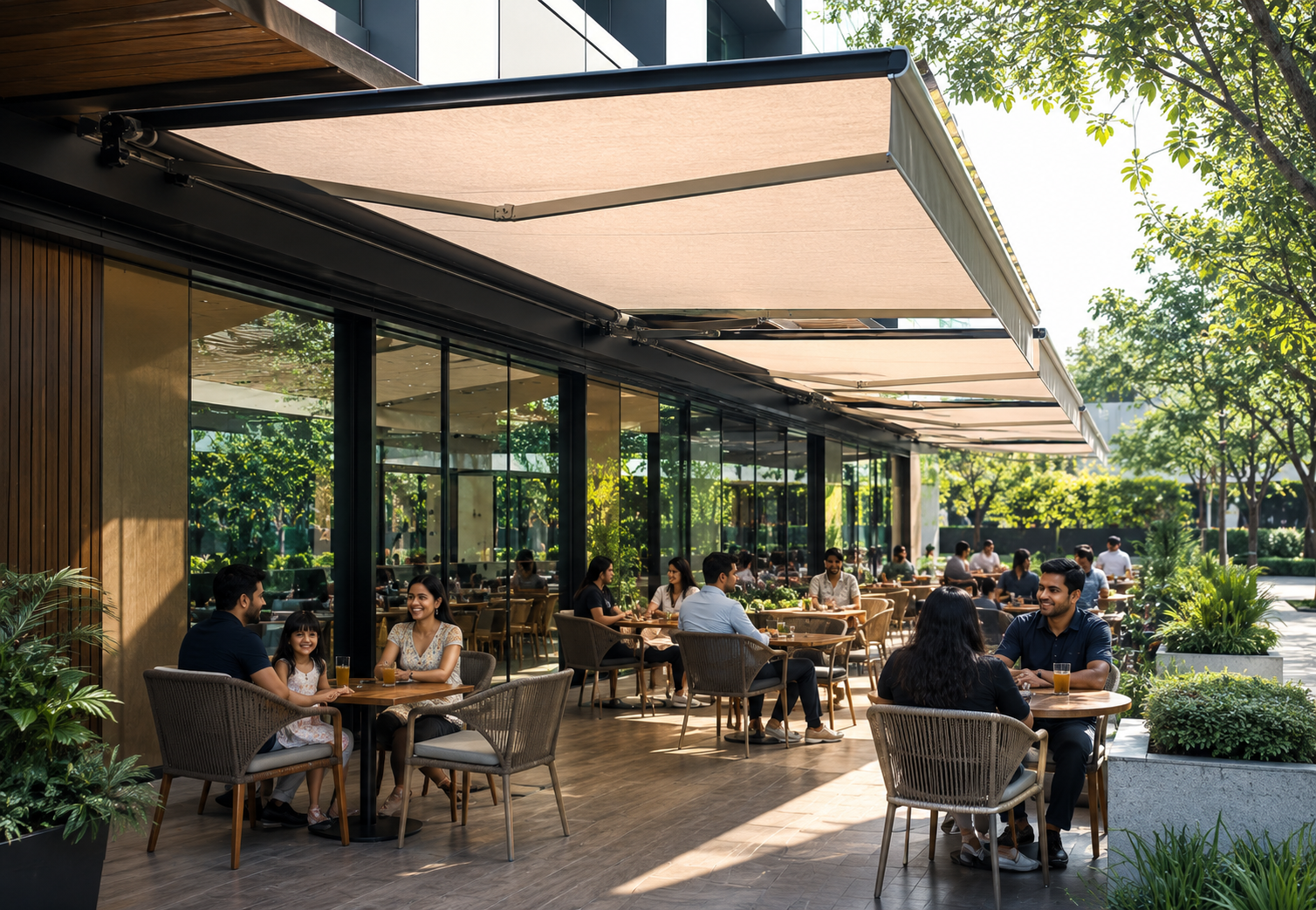 Sun protection awning